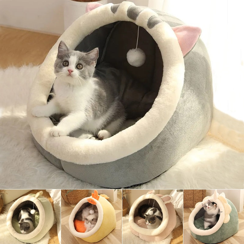 Cat Bed Warm Basket Cozy Kitten Lounger